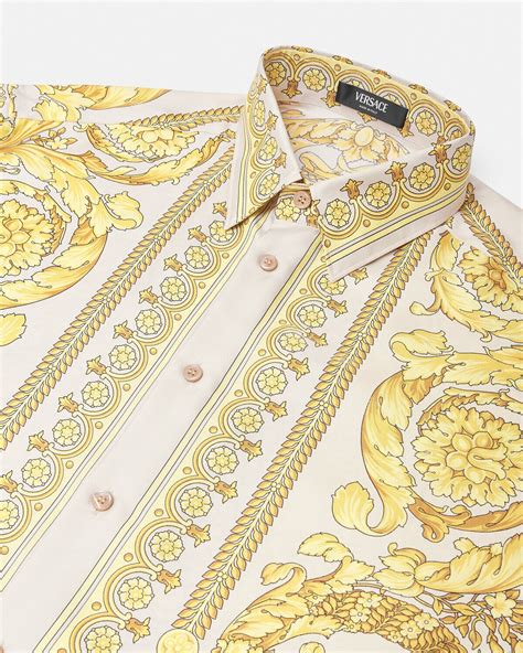 versace silk floral barocco shirt replica|versace barroco print silk shirt.